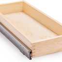 Pull Out Cabinet Drawer, 11W x 21D Soft Close Slide Out Wood Drawer Organizer for Kitchen, Finished, Bottom Assembly (Wood Drawer Part is Width 10'')