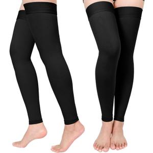 Compression Stockings for Women & Men, 2 Pairs 15-20mmHg Thigh High Compression Socks for Varicose Veins, Swelling, Pregnant (Medium)