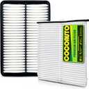 COCOAUTO Cabin & Engine Air Filter Kit for CX-5 CX5 (2013-2024) 2.0L/2.5L Naturally Aspirated Gas Only, Mazda 3 (2014-2018), Mazda 6 (2014-21) 2.5L, Not for Turbo, PE07133A0A, KD4561J6X