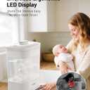 Baby Bottle Sterilizer | Esterilizador de Biberones, 6-in-1 HAUTURE Bottle Sterilizer and Dryer, Electric Steam Bottle Sanitizer for Baby Stuffs, Baby Bottles & Breast Pump Accessories (White)