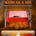 Chicken Brooder Plate, Smart Chick Heat Brooder Adjustable Temperature with LCD Display, 50W Chick Heater with 3-Sided Panels, 10"x10" Coop Accessory for Chicken Coop, Ducklings