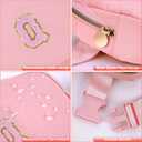 Uygafly Personalized Belt Bag for Women Girls - Fashion Mini Waist Packs with Adjustable Strap - Trendy Travel Fanny Pack Crossbody Bags with Initial Letter - Teen Gifts | Peach,Q