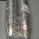 WorldBazaar 12OZ Hawaii Christmas Plastic Cups 100 PCS Clear Disposable Snowman Santa Claus Drinking Cups Cold Beverage Coffee Holiday Winter Party Supplies