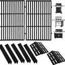 Grill Replacement Parts Kit Genesis 300 Series Front Control Knobs Grills, Flavorizer Bars7621 62784, Cooking Grates 7524 & HeatDeflectors 7622, Fit E310 E320 E330 S310 S320S330
