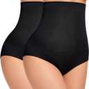 Women's Tummy Control Shapewear Panties Hi-Waist Body Shaper Underwear Slimming Briefs Compression Minimalist