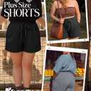 Evervibe 3 Pack Women's Plus Size Sweat Shorts Drawstring Elastic Waist Athletic Lounge Shorts with Pocket