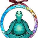 Yoga Christmas Ornament - Sea Turtle Meditating Zen Gifts for Women, Yoga Lovers, Instructors, Teachers, Mom, Friend - Meditation Acrylic Christmas Ornament