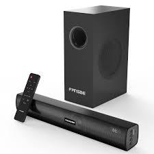 Home Theater Sound Bar Subwoofer, Sound Bar Bluetooth Surround Speakers, TV Speakers Sound Bars Bluetooth Hdmi(ARC) Optical Coaxial AUX USB 2.1ch Home Audio Sound System TV PC Wall MountS, Black