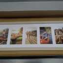 Americanflat 4x6 Collage Picture Frame with Shatter-Resistant Glass - Fits Five 4x6 Photos or Use as One 8x24 Picture Frame - Signature Collection - Collage Frames for Wall Display - Light Wood