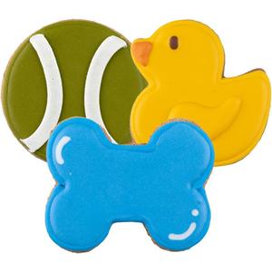 Playtime Biscuits | Hand-Decorated Dog Cookies 3 Pack in Gift Box | Extra Large Dog Treats 62g Cookie, Vegan Snacks for Dogs, Gifts for Dogs