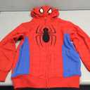 Marvel Superheroes Boys Zip-Up Fashion Hoodie for Kids, Boys Spider-Man & Avengers Cosplay Hooded Sweatshirt for Kids (10-12, Red)