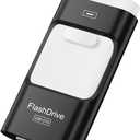 MFi Certified 512GB iPhone Flash Drive, Photo Stick Memory Stick for iPhone iPad, USB Thumb Drive for Photos Videos Transfer & Backup, External Storage Compatible for iPhone/Android/PC/Mac (Black)