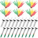 Tire Tread Depth Gauge Brake Lining Gauge Set Color Coded Tire Brake Lining Thickness Automotive Pad Measure Ruler Tool(30 Pcs)