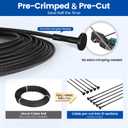 Muzata 4-8ft Pre-Crimped Complete Cable Railing Kit for Decks 36in RC01