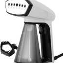 Osner Handheld Garment Steamer for clothes, 1450W Quick Heat Auto-trigger, Compact Travel Steamer, Clothes Steamer, Fabric Wrinkle Remover with Lint Brush Steam Nozzle (8.2 ft cord, White Plus)