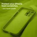 MCFANCE Magnetic Silicone Case with Stand for iPhone 13 Pro Max (6.7 inch) | Compatible with MagSafe, Shockproof Protection, Anti-Scratch Microfiber Lining | Mustard Green