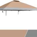 13x13 Canopy Replacement Top with Air Vent Fit for Coleman Oasis 1606532 2156426 2156428, 300D Oxford Waterproof Silver Coated Pop Up Canopy Tent Cover for Outdoor (Replacement Top Only)