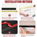 2 Pcs 304 Stainless Steel Strips, Brushed Self Adhesive Strip Metal Trim Strip, Finishing Sheet Metal Strip for Microwave/Oven/Cooktop, 30" Long, 2" Wide Gap Filler for Kitchen Decor-Black