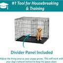 MidWest Homes for Pets 36-Inch iCrate for Medium-Large Breeds, 41-70 lbs, Double Door Folding Dog Crate with Divider Panel, Leak-Proof Tray & Secure Latches, Portable, Durable & Easy to Assemble