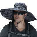 Peicees Super Wide Brim Sun Hat Men Women Fishing Bucket Hat Safari Cowboy Hat