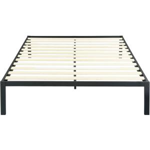 Primasleep 14 Inch Modern Metal Platform Bed Frame/Easy Assembly/Mattress Foundation/Wood Slat/No Box Spring Needed/Queen/Black