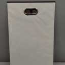 Amazon Basics Rectangular Foldable Laundry Basket Hamper, Beige,Brown