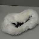 Syhood Women Faux Fur Headband with Elastic Fluffy Winter Earwarmer Earmuff Furry Ski Outfits for Women(White)