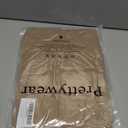 Prettywear Women's Quarter Zip Pullover Sweaters 2024 Long Sleeve Collared Slim Fit Ribbed Knit Business Casual Fall Top (Medium, Khaki)