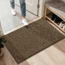 BEQHAUSE 2x3 Entryway Rug Indoor Door Mat Non-Slip Washable, Hallway Rugs Absorbent & Stain Resistant Hall Carpet Runner Rugs for Entryway, Front Door Floor Mats Laundry Room Rugs for Entry, Brown