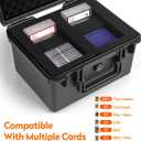 Graded Card Storage Box - Sports Trading Card Slab Case Compatible with PSA CSG SGC Magnetic Card Holder & Top Loaders, Waterproof Boxes - 2 Custom Graded Cards Case Compartments
