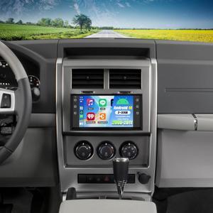 Android 14 Double Din Car Stereo Upgrade Radio for Jeep Liberty 2008-2011, 2G+32G 7" Touchscreen Wireless Carplay Android Auto GPS WiFi Bluetooth RDS DSP SWC Mirrorlink Mic Backup Camera