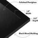 Americanflat 16x22 Picture Frame with Polished Plexiglass - Black Picture Frame - Wide Photo Frames Made of Engineered Wood for Vertical or Horizontal Wall Display - Epic Collection - Black