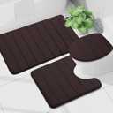Buganda Memory Foam Bath Mat, 59" x 34", Ultra Soft and Non-Slip Bathroom Rugs, Water Absorbent and Machine Washable Bath Rug Runner for Bathroom, Shower, and Tub, Brown