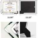 Hoikwo 8.5 by 11 Picture Frames, 10 Packs 8.5x11 Silver Glass Certificate Frames for 8.5 x 11 Document Diploma Award, Only for Tabletop Display Vertically or Horizontally
