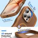 Magnetic for iPhone 16 Pro Max Case[Compatible with MagSafe][Military-Grade Drop Protection][Anti-Yellowing]Shockproof Protective Translucent Matte Cover for iPhone 16 Pro Max Phone Case,Brown