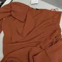 PRETTYGARDEN Women's Summer One Shoulder Long Formal Dresses Sleeveless Ruched Bodycon Wedding Guest Slit Maxi Dress (Medium, Coffee)