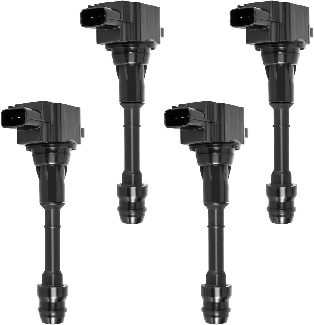 Motorevo 4PCS Ignition Coil Pack Compatible with Nissan 2.5 L4 Altima Sentra X-Trail 2002 2003 2004 2005 2006, Replace UF350 C1398 UF-350