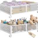 Under Bed Storage, Under the Bed Storage Containers with Wheels, Under Bed Shoe Storage Organizer Drawer for Bedroom Clothes Shoes Blankets 2Pack