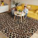 Cheetah Rug Area Rugs for Living Room, 8x10 Large Animal Print Rug
