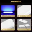 Goldlife B5 Underwater Boat Lights, LED Boat Lights Blue 2x3000LM | DC10-30V IP68 Marine Waterproof Lights, White Shell & Lens for Yacht, Pontoon, Deck, Stern, RV & Fishing Boat (B5-1)