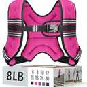 Weighted Vest for Women & Men with Reflective Stripe and Adjustable Buckle, Comfortable & Durable Rucking Vest for Walking, Running & Strength Training 8lbs