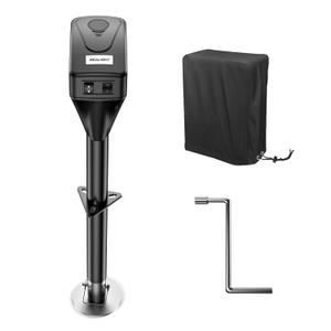 SEALIGHT Electric Trailer Jack to 7500lbs,Heavy Duty Electric Tongue Jack,12V DC and LED Light,9.84"-33.85" Lift, Power Tongue Jack Waterproof for A-Frame,Utility and RV Trailer