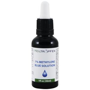 Methylene Blue 1% Solution 1 Fl Oz - 30 ml | Ultra High Purity | USP Pharma Grade Ingredients - Third-Party Tested | Formaldehyde Free | Glass Bottle | Heiltropfen