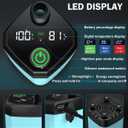 Portable Camping Shower, 6000mAh with LED Display, Camp Shower with 5 Gallons CollapsibleBucket, 3 Spray Modes for Hiking, Travel, Car, Pet