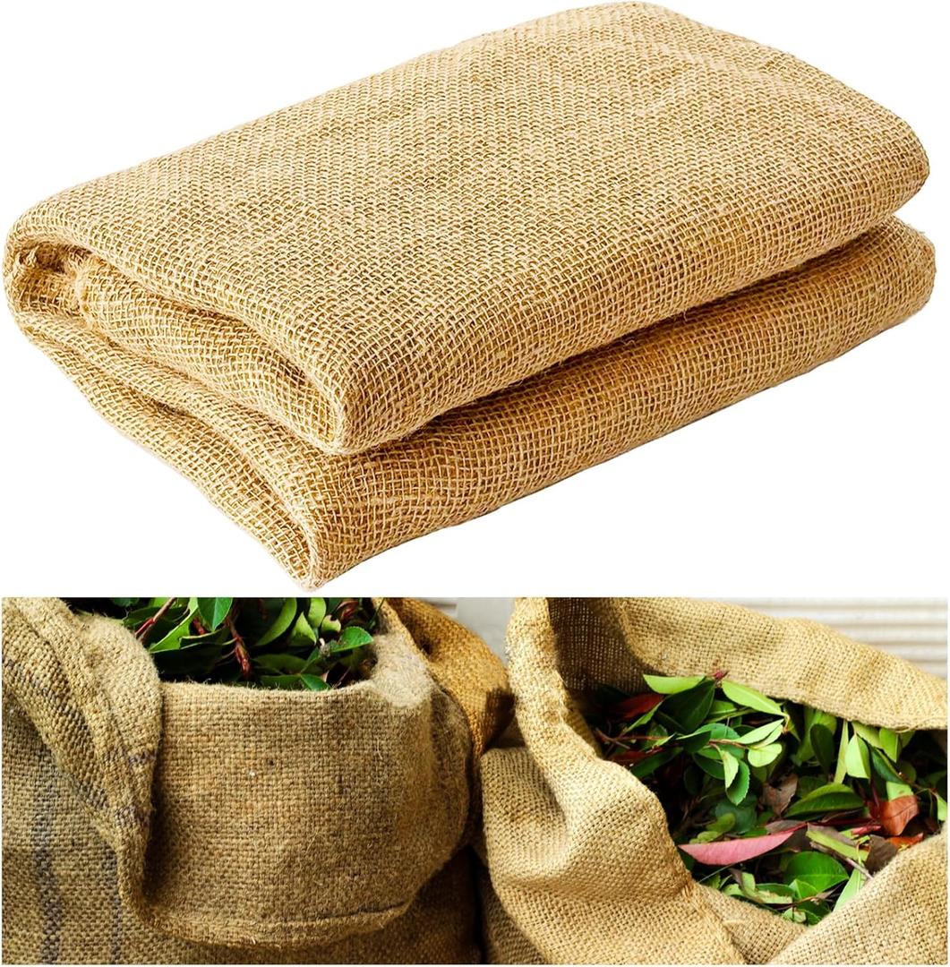 40" X 20 Feet Burlap Fabric,High Density Jute Fiber Burlap Roll for Garden Tree Wrap,Multipurpose Erosion Control Blanket for Home,Outdoor Gardening,Weed Barrier and Party Decor