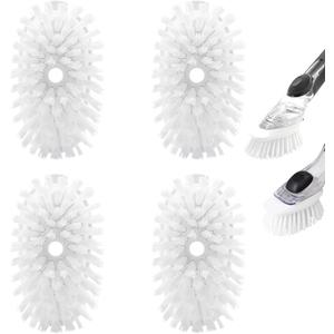 Brush Refills for OXO Dish Brush - 4 Pack Dish Brush Cleaning Soap Dispensing Head Replacement for Scrubber (White)