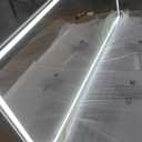 Hasipu Full Length Mirror with Lights, 81" x 34" LED Lighted Floor Standing, Full Body Dressing Hanging Mounted Mirror, Tempered Glass, Square White