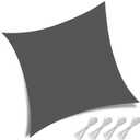 Shade Sail 10'x10' Sun Shade Sail, Permeable Shade Sails HDPE UV Block Sunshade Outdoor Patio Canopy Sun Cover for Backyard, Garden, Porch, Dark Grey