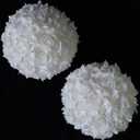 idyllic 8 Inches Artificial Flowers Roses, Kissing Flower Balls, DIY Wedding Bouquets Party Home Decorations, Set of 2, White