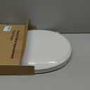 Ansffer Toilet Seat Round Soft Close16.5'', Toilet Lid Slow Close Quiet No Slam, Easy Installation & ReleaseSafe PP Material Easy Clean, Comfortable Ergonomic Design, 2 Years Support, White Plastic